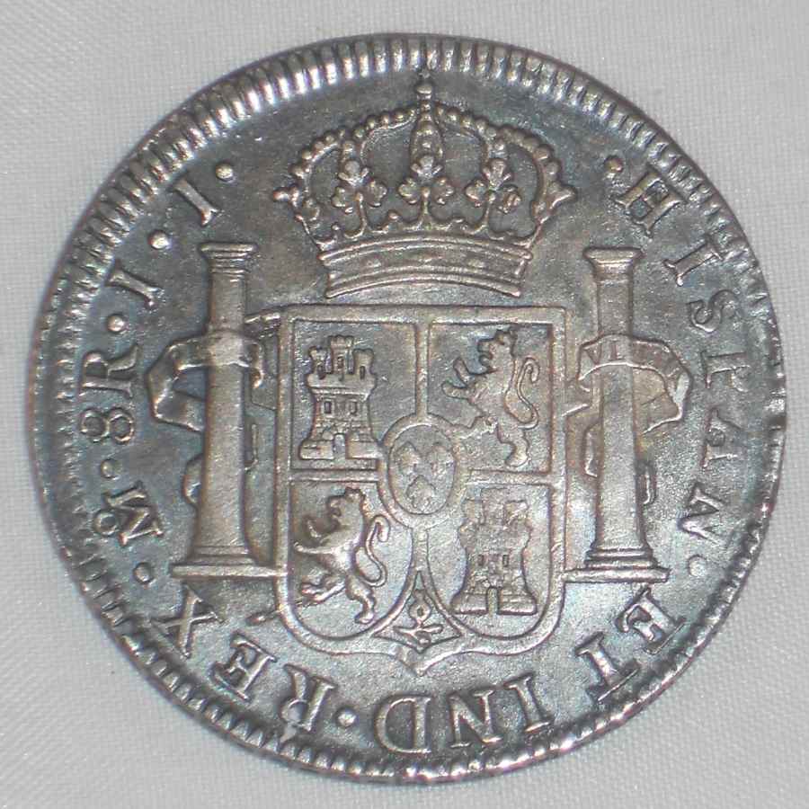 1818 Large Silver Coin Mexico 8 Reales Mint Mark Mo Assayer JJ