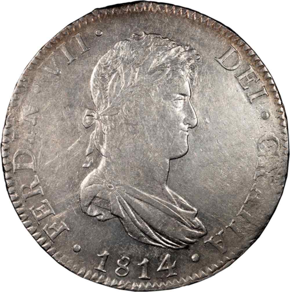 1814 Ferdinand VII Spain Silver Coin Mexico 8 Reales Mint Mark Mo