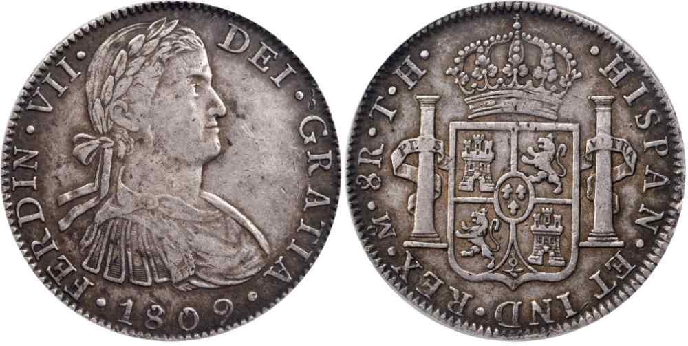 1809 Ferdinand VII Spain Silver Coin Mexico 8 Reales Mint Mark Mo Assa –  Giamer Antiques and Collectibles