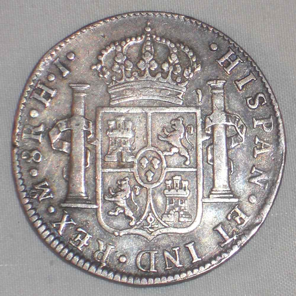 フェルナンド1810銀貨 1810 Ferdinand VII Spain Silver Coin Mexico 8 Reales Mint Mark Mo
