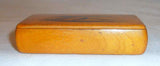 Antique Maple Wood Snuffbox Hand Drawn Black Birds and Tree Decoration