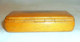 Antique Maple Wood Snuffbox Hand Drawn Black Birds and Tree Decoration