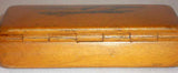 Antique Maple Wood Snuffbox Hand Drawn Black Birds and Tree Decoration