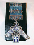 1973 Past Master Masonic Medal Ribbon Enamel & Sterling Silver Boyertown PA Lodge No. 741 F&AM In Leather Holder William Lehmberg & Sons Philadelphia