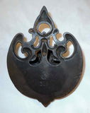 Antique Cast Iron Hanging Match Holder Angel, Putto, or Cherub Gold Coloring