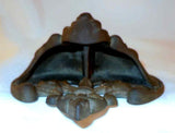 Antique Cast Iron Hanging Match Holder Angel, Putto, or Cherub Gold Coloring