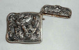 Antique Art Nouveau Silveroin Match Safe/Vesta Nude Woman (Godiva?) with Horses
