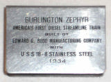 1934 Match Box Holder Zephyr Train Denver-Chicago Trip Century of Progress Expo.