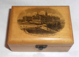 Antique Sycamore Wood Mauchline Box Transfer Ponce De Leon Hotel St Augustine FL