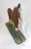 1990 Lancaster County Carved Wood Polychrome Painted Folk Art Horse by Menno