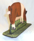 1990 Lancaster County Carved Wood Polychrome Painted Folk Art Pig Sow by Menno
