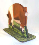 1990 Lancaster County Carved Wood Polychrome Painted Folk Art Pig Sow by Menno