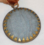 Antique Hand Painted Miniature of a Woman within Glass Covered Round Bezel