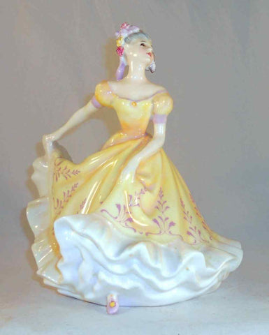 1970 English Royal Doulton Hand Painted Bone China Woman Figurine Ninette NH2379