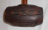 Antique Carved Wood Independent Order of Odd Fellows Lodge Gavel Dated 1874