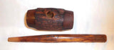 Antique Carved Wood Independent Order of Odd Fellows Lodge Gavel Dated 1874