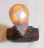 Antique Carved Wood Independent Order of Odd Fellows Lodge Gavel Dated 1874
