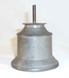 Antique Pewter Small Fluid or Oil Lamp Having Ring Shaped Finger Loop