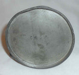 Antique Pewter Small Fluid or Oil Lamp Having Ring Shaped Finger Loop