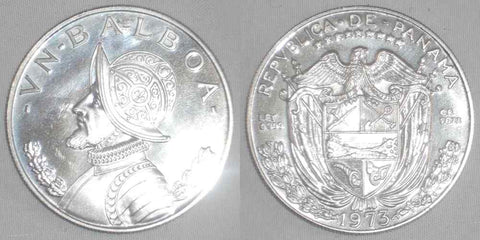Beautiful 1973 Crown Size Silver Coin Panama One Balboa Uncirculated Proof