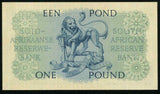 Currency 1957 South African Reserve Bank One Pound Banknote Van Riebeeck P# 92d