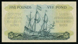 Currency 1948 South African Reserve Bank Five Pounds Banknote Van Riebeeck P# 95