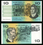 1979-1991 Australia 10 Dollars Banknote Reserve Bank Australia P #45c Crisp Unc.