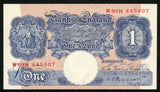 Currency 1940-48 Great Britain One Pound Banknote P-367a K. O. Peppiatt Prefix W89H Unc