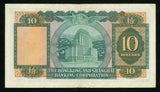 Beautiful Hong Kong Shanghai Banking Corporation 1959 Ten Dollars Banknote VF++