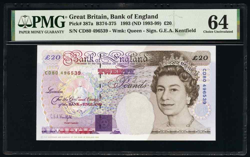 UK / イギリス 2018年 20Pounds 未使用 p396a - 紙幣