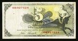 December 9, 1948 Germany Federal Republic 5 Mark Banknote Europa & Bull P# 13 VF