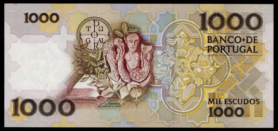 その他 A Firma (Em Portuguese do Brasil) 1989 Portugal 1000 Escudos An About Uncirculated Banknote