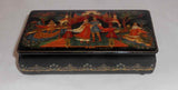 1995 Footed Palekh Russian Lacquer Box Scene From A Fairy Tale Signed A. Drozbov