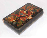 1995 Footed Palekh Russian Lacquer Box Scene From A Fairy Tale Signed A. Drozbov