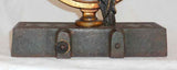 Antique Bradley and Hubbard Painted Cast Iron Doorstop Parrot/Parakeet in Ring