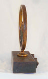 Antique Bradley and Hubbard Painted Cast Iron Doorstop Parrot/Parakeet in Ring