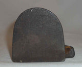 Antique Cast Iron Doorstop Colorful Parrot Perched on Green and Yellow Rock