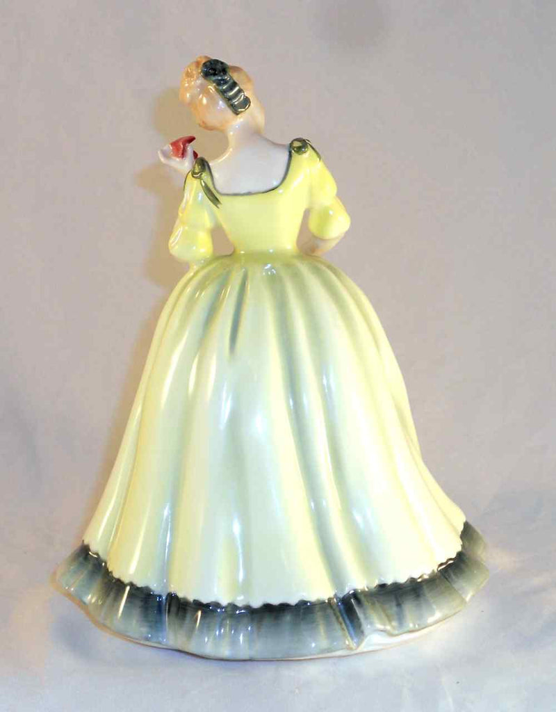 English Royal Doulton Figurine Woman Green Dress Holding Red Box Paula Giamer Antiques and Collectibles English Royal Doulton Figurine Woman Green Dress Holding Red Box Paula Giamer Antiques and Collectibles