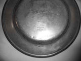 Circa 1750 Antique 9 1/2" Pewter Wide Rim Plate American or English Markings