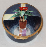 Halcyon Days Enamels Ltd Edition Box Donald Hamilton Fraser Poinsettia Painting