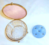 1878 Paris World's Fair Crystal Dresser Box Colored Image of Trocadero Palace