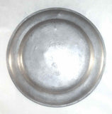 Antique Hartford CT 8" Pewter Single Reed Edge Plate Touch of Samuel Danforth