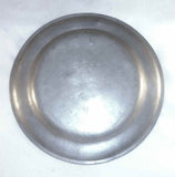 Antique Hartford CT 8" Pewter Single Reed Edge Plate Touch of Samuel Danforth