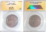 Beautiful 1916 Egypt Silver Coin Ten Piastres Sultan Hussein Kamel ANACS VF 35