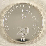 Beautiful Swiss Proof Silver Coin 2004 B Twenty Francs Chateau de Chillon Swiss Confederation