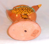 James C Seagreaves Mid-20th Century Glazed Cast Large Whimsical Redware Bird