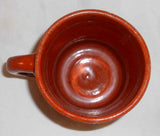 Early Glazed Whimsically Decorated Brown Redware Mug By James C Seagreaves