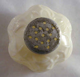 Yellow Glass Shaker Spider Web Dithridge