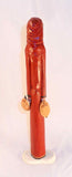 1996 Carved & Painted Wood Folk Art Tall Skinny Santa Figure D. Shaw Penryn, PA