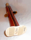 1996 Carved & Painted Wood Folk Art Tall Skinny Santa Figure D. Shaw Penryn, PA